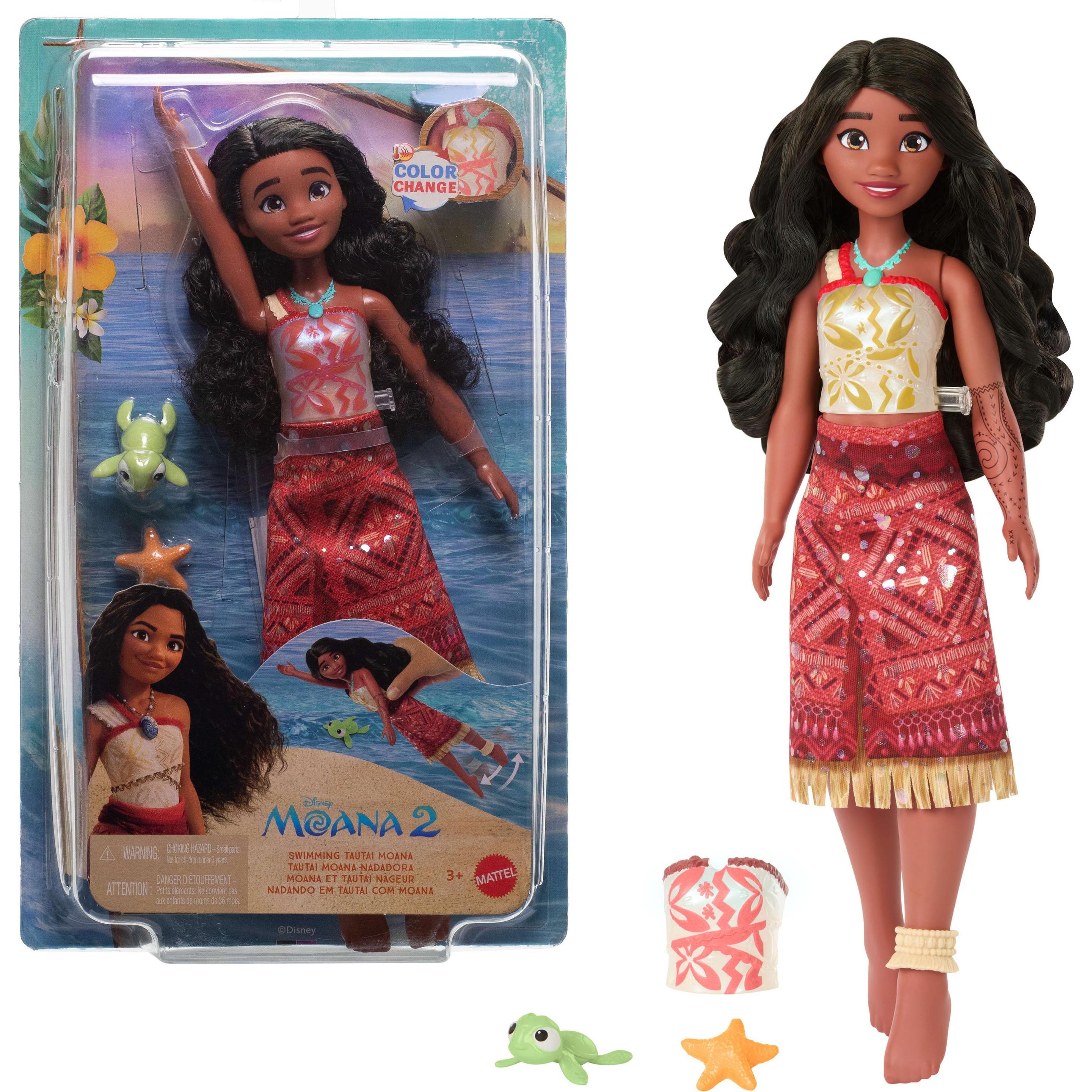 Mattel Disney Moana 2 Swimming Tautai Moana Doll