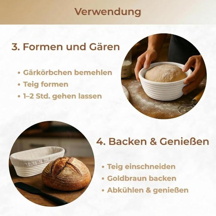 Produktbild Sauerteig-Starter-Set mit Gärkörbchen