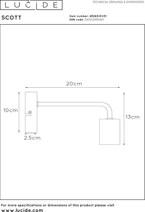 Actual product image Lucide Scott (E27)