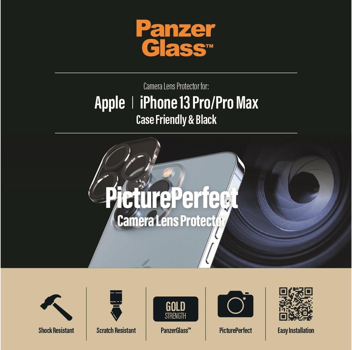 Productafbeelding PanzerGlass Camera beschermer (1 Stuk, Apple iPhone 13 Pro Max, Apple iPhone 13 Pro)