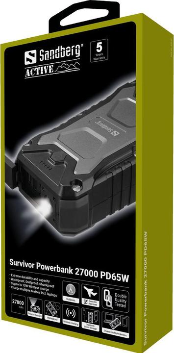 Produktbild Sandberg Survivor (27000 mAh, 65 W, 99.90 Wh)