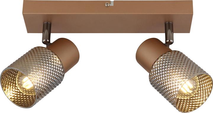 Produktbild Globo Satella E14 Strahler 2-fach 40W Kaffeefarben Matt, Metall Ø7cm 54314-2 (E14)