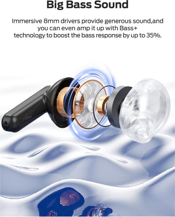 Actual product image Monster Headph. In-Ear N-Lite Clr Black (6 h, Wireless)