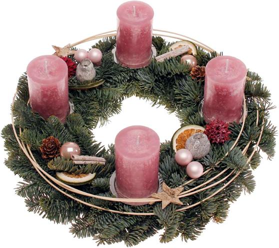 Produktbild Fresca-Plant Adventskranz mit Deko (35 cm)
