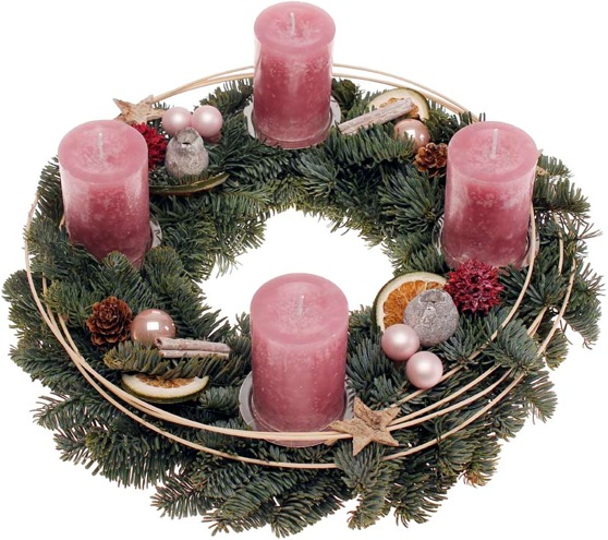 Produktbild Fresca-Plant Adventskranz mit Deko (35 cm)