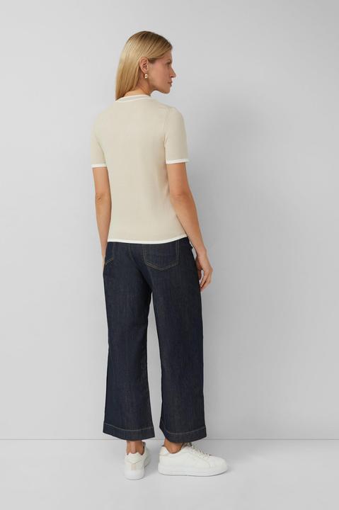 Produktbild s.Oliver Strickpullover Kurzärmeliger Strickpullover mit Kontrastdetails (40)