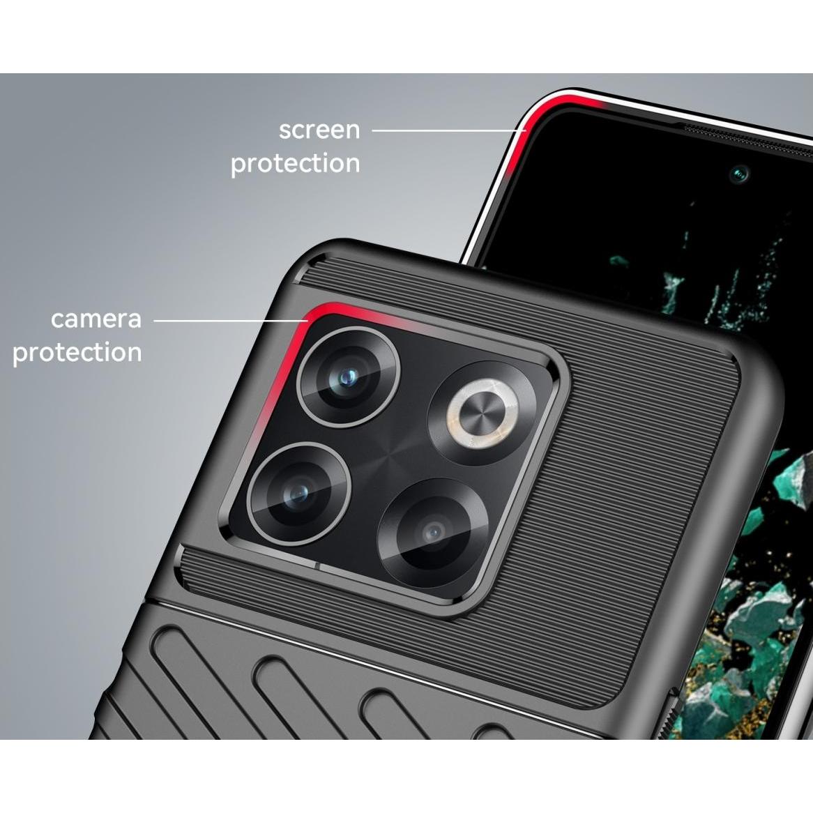 Thumbnail - Screenguard OnePlus 10T SpaceCase Impact-Resistant Hülle (OnePlus 10T), Smartphone Hülle, Schwarz