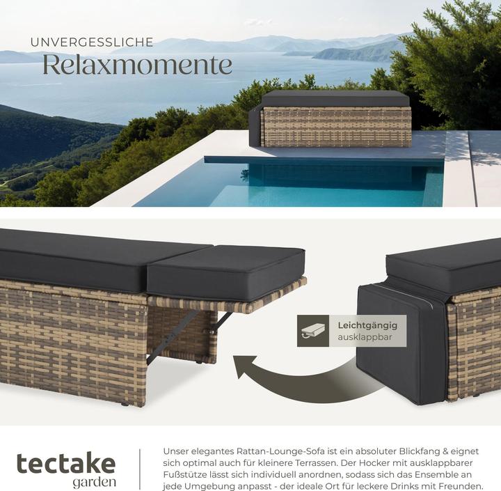 Image du produit tectake Canapé en rotin Corfu, variante 2