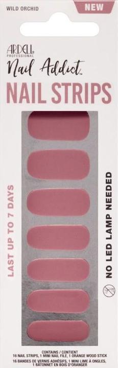 Ardell Nail Addict - Nail Strips Wild Orchid (Artificial nails, Rose)
