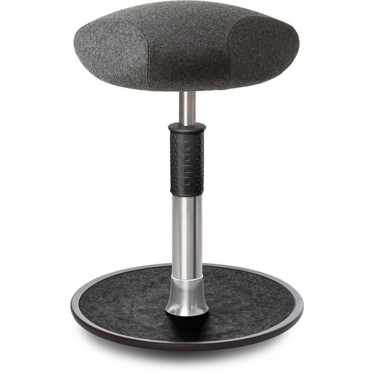 Ongo, Bürostuhl, Sitz- Stehhocker Free Regular Triangel kvadrat Divina Mel. Grau Chrom /schw.