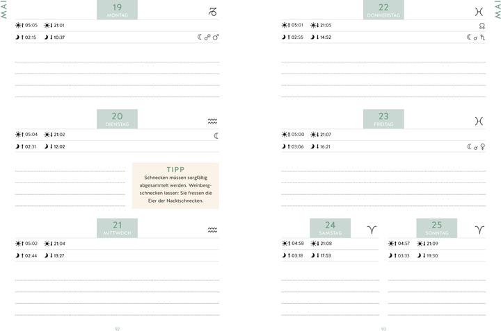 Image du produit Mon calendrier de jardinage 2025 (1 semaine / 2 pages)