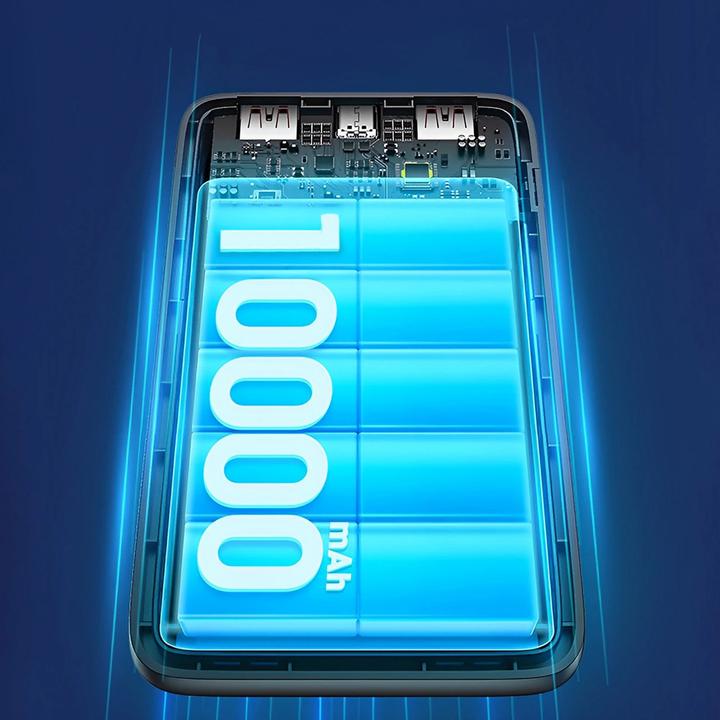 Actual product image Dudao Powerbank K18-1W 10000mAh USB-A / USB-C / Micro USB - white (10000 mAh, 10 W)