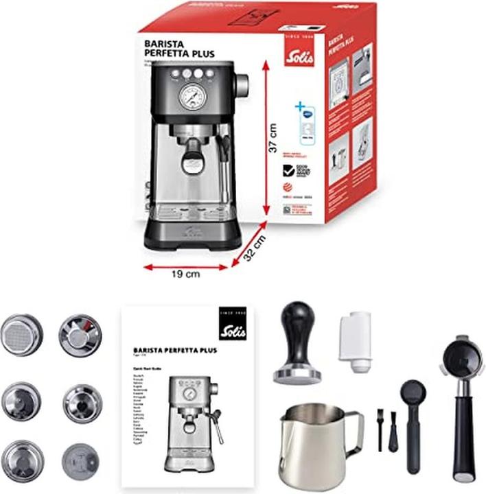 Actual product image Solis Barista Perfetta Plus 1016 portafilter machine black 980.17