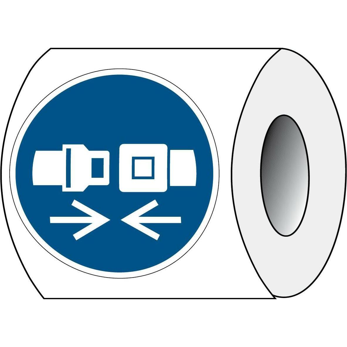Brady, Etiketten, ISO 7010 PIC M020 B-7541 ISO Sicherheitskennzeichnung - Sicherheitsgurt benutzen Laminier