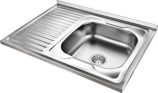 Steiner ROBIN 111 SteelQ lavello satinato con sifone, 1 vasca destra senza (80 cm)