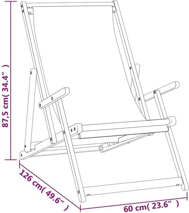 Produktbild vidaXL Strandstuhl