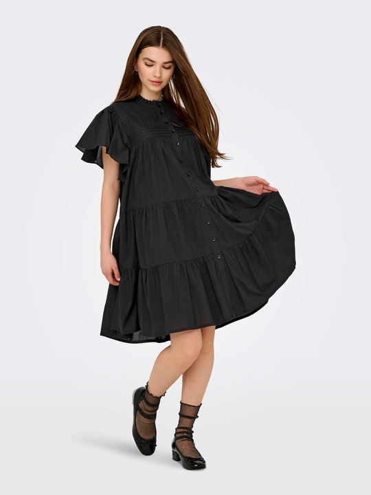 Image du produit JdY Locker geschnitten Hemdkragen Puffärmel Kurzes Kleid Kleid (L)