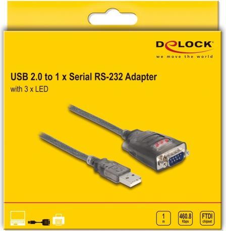 Produktbild Delock Schnittstellenkabel USB - Seriell (1 m)