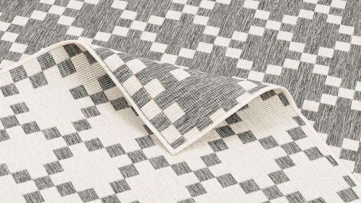 Produktbild Pergamon In- und Outdoor Teppich Beidseitig Flachgewebe Newport Modern Karo (80 x 160 cm)