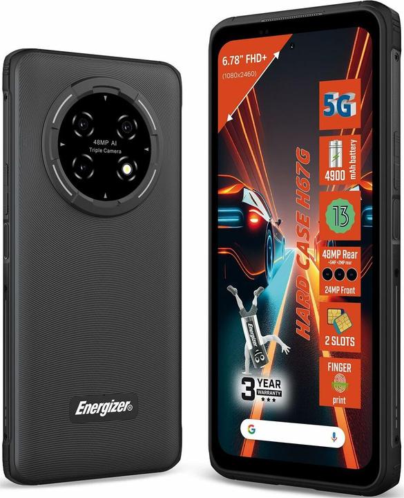 Energizer Mobile phone for older adults H67GEU Octa Core 4 GB RAM 128 GB Black 6.78" (128 GB, Black, 6.78")