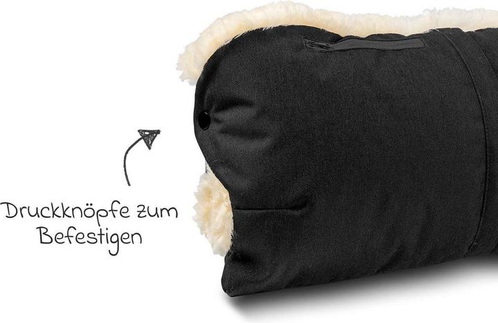 Produktbild Der Fellhof Kinderwagen-Handwärmer aus Lammfell schwarz