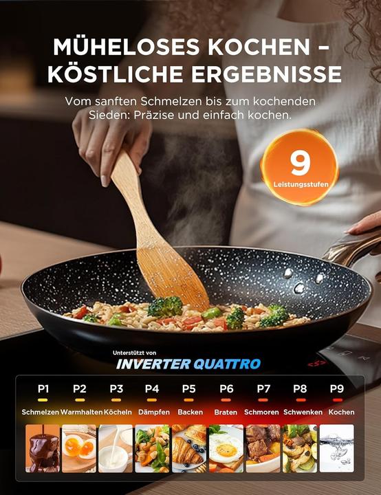 Produktbild Midea Piano a Induzione con Controllo Touch (28.80 cm, Glaskeramik Kochfeld, Induktionskochfeld)