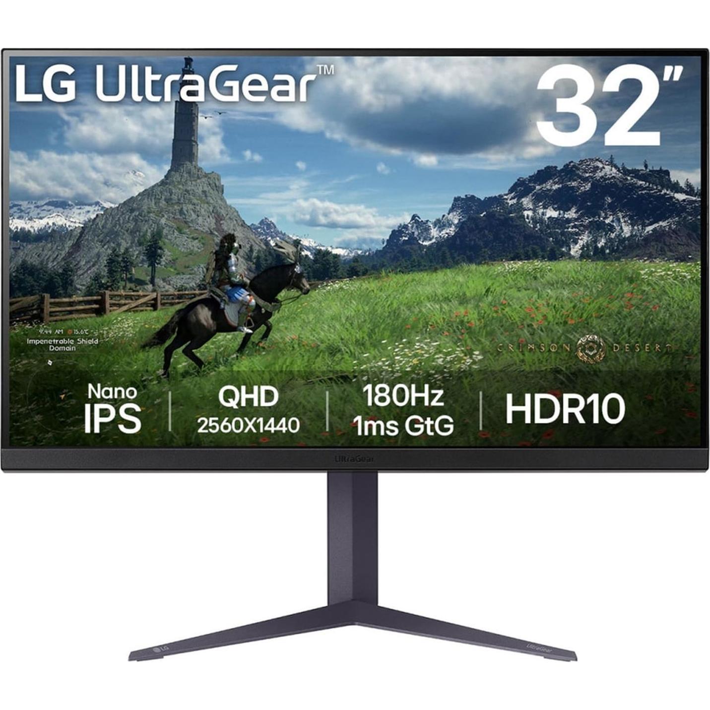LG UltraGear 32GS85QX-B (2560 x 1440 Pixel, 32"), Monitor, Schwarz