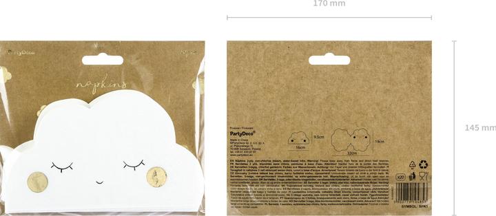 Actual product image Partydeco Napkins (20 pcs., 19 x 32 cm)