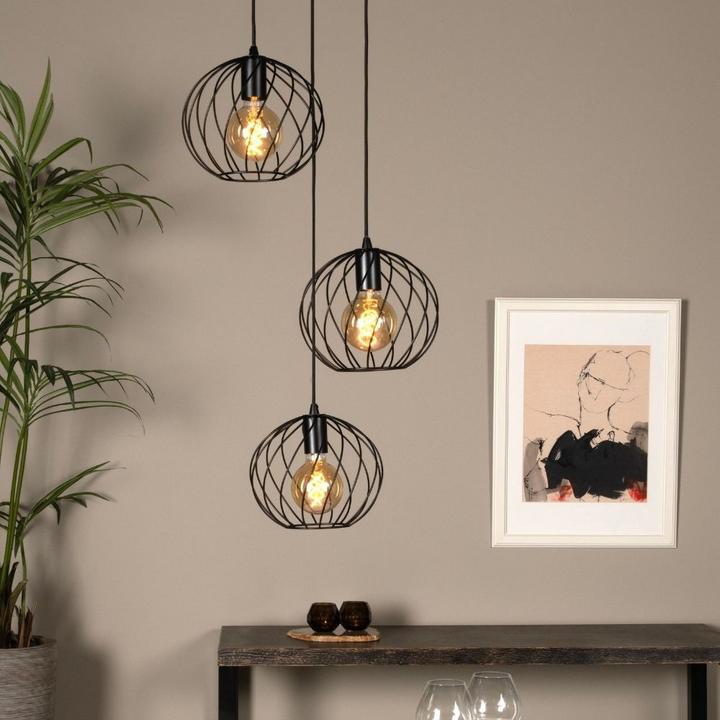 Image du produit Lucide DANZA - Suspensions - Ø 50 cm - 3xE27 - Noir 21428/13/30 (E27)