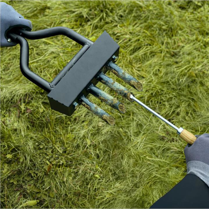 Produktbild Dönges Rasenlüfter mit 4 Zinken + Kernsammelbox