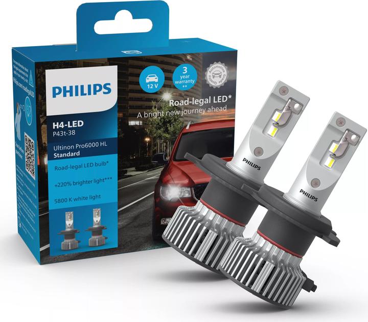 Image du produit Philips Ultinon Pro6000 Standard HL 11342U60SX2 Lampe pour éclairage avant (H4)