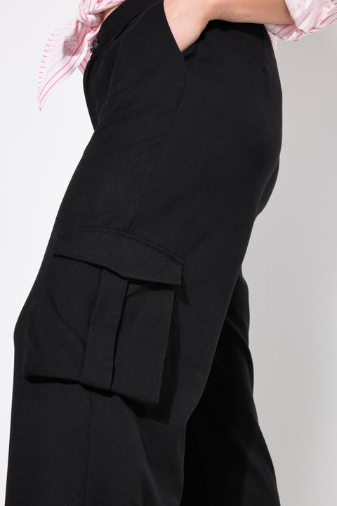 Immagine prodotto Studio Untold Pantaloni a vita alta con taglio della gamba ampio, cintura parzialmente elastica e tasche cargo (42)