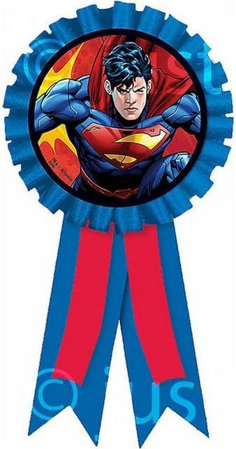 Actual product image Superman Superhero Birthday Award Ribbon
