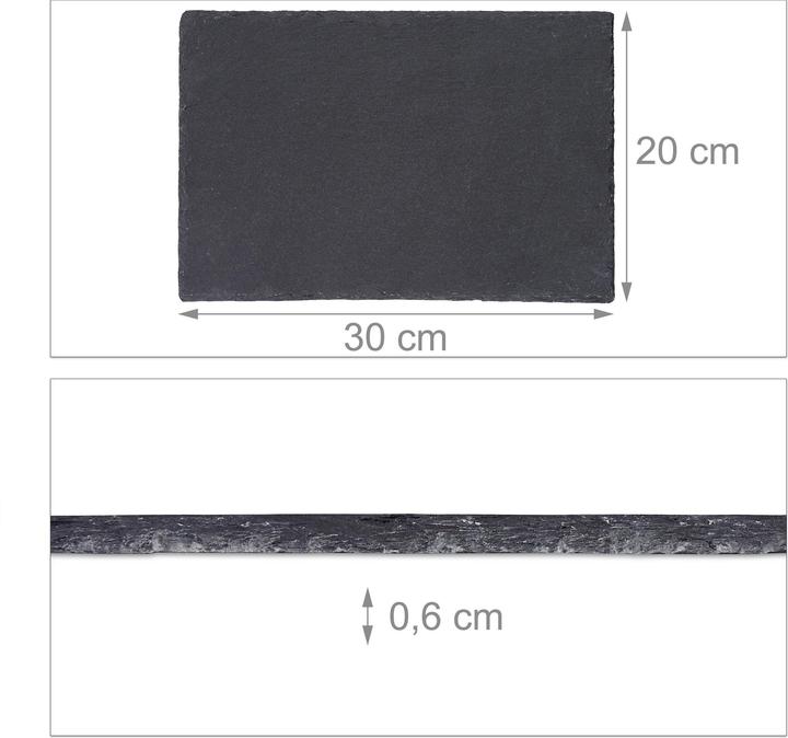 Actual product image Relaxdays Slate Tile cm Set Of 6