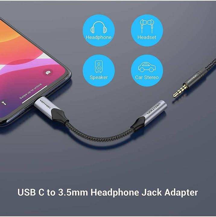 Image du produit Vention USB C — jack 3,5 mm (0.10 m, Câble AUX)