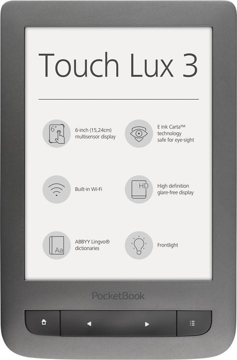 PocketBook Touch Lux 3 (6", 4 GB, Dunkelgrau)