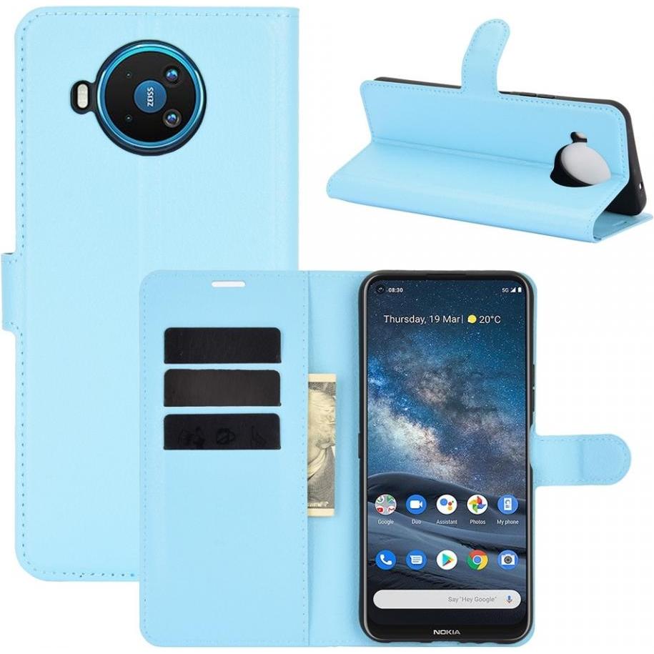Screenguard Nokia 8.3 Leather Guard Lederhülle (Nokia 8.3), Smartphone Hülle, Blau