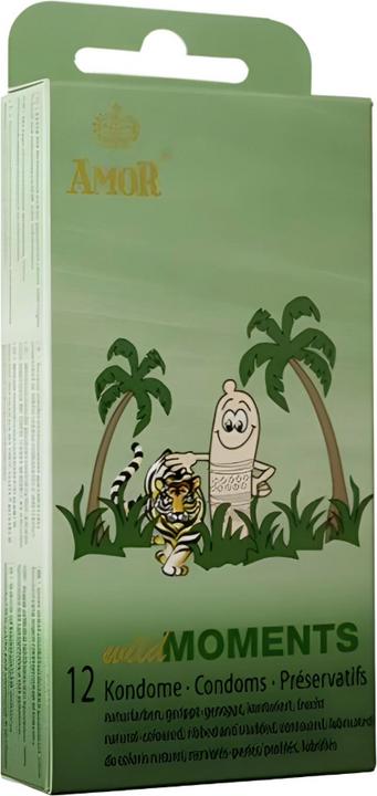 Produktbild Amor Wild Moments» 12 konturierte Kondome mit Rillen und Noppen (12 Stk.)