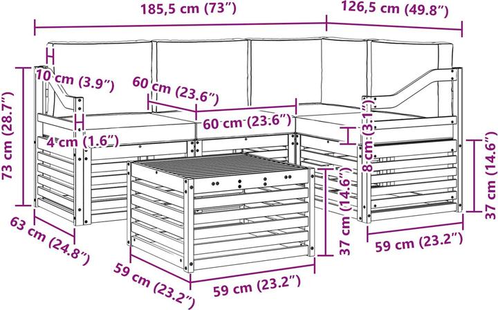 Produktbild vidaXL Outdoor-Sofagarnitur