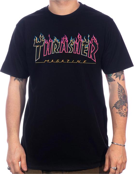 Immagine prodotto Thrasher Maglietta con logo al neon a doppia fiamma (L)