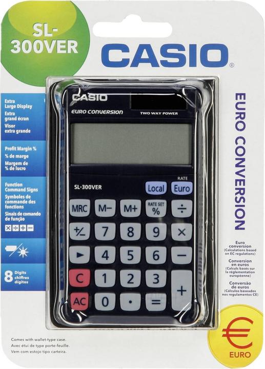 Immagine prodotto Casio Calcolatrice SL-300VERA (Batterie, Celle solari)