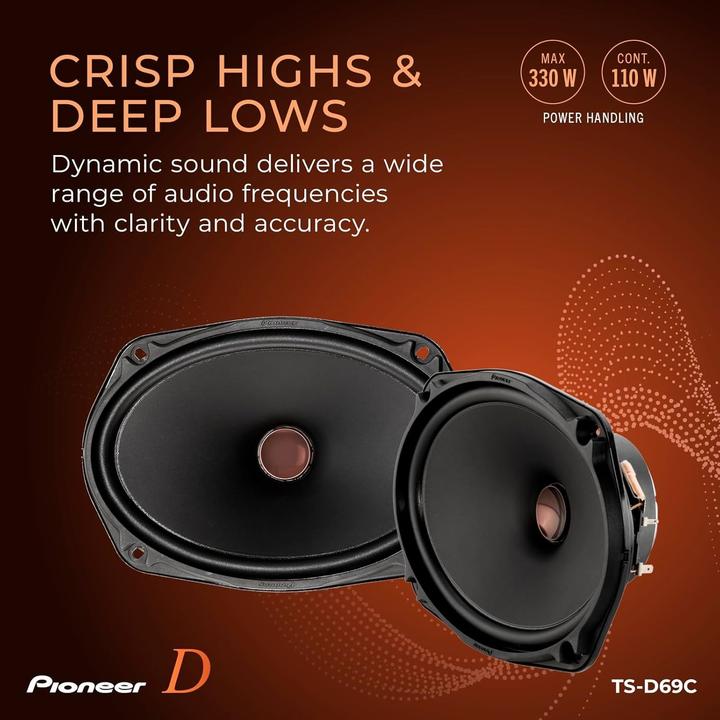 Immagine prodotto Pioneer TS-D69C D Series Component Speaker System (15.2 x 22.9 cm) (6 x 9")