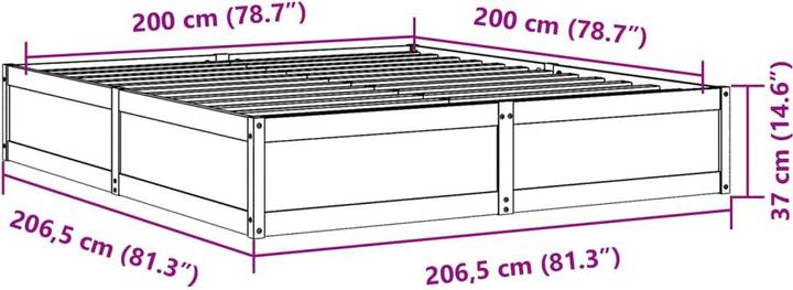 Produktbild vidaXL Bettgestell (200 x 200 cm)