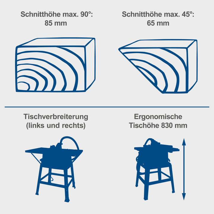 Image du produit Scheppach HS100S Scie circulaire de table 220-240V 50Hz 2000W - 250mm
