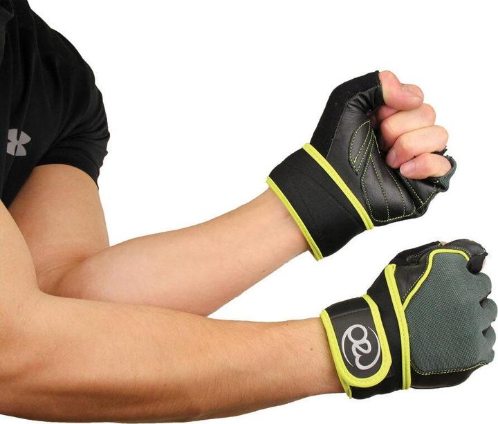 Actual product image Fitness Mad Mens Core Fitness Leather Training Gloves (XL)