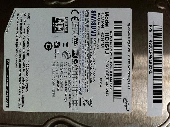 Actual product image Samsung HD154UI, EcoGreen (1.50 TB, 3.5")