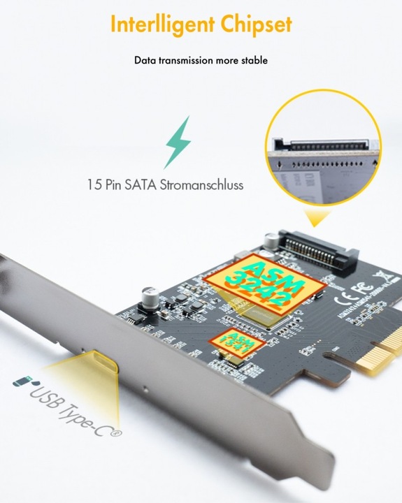 Produktbild Icy Box PCI Card IcyBox USB Type-C Controller Karte IB-PCI1901-C32