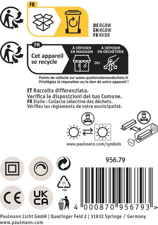 Image du produit Paulmann URail Pendel Hildor Zigbee (1050 lm)