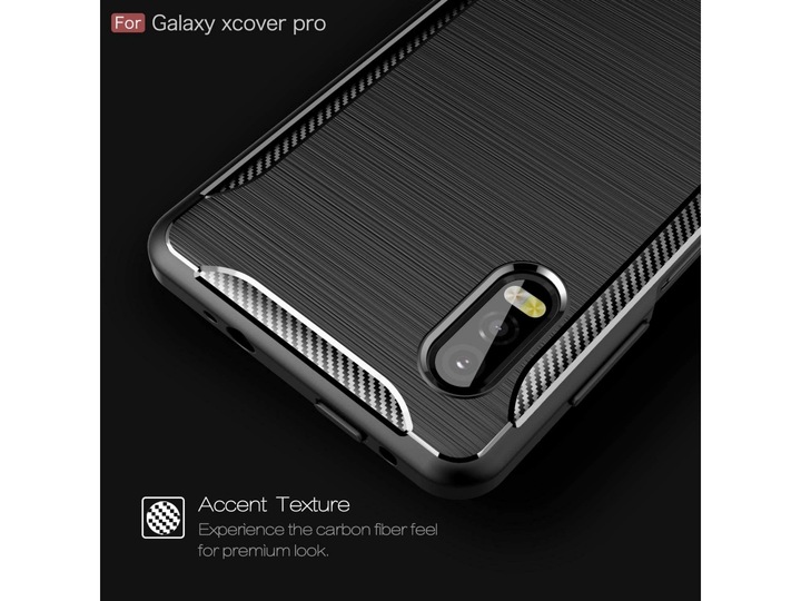 Produktbild Screenguard Samsung Galaxy XCover Pro Hülle Carbon Brushed Soft TPU (Samsung Galaxy Xcover Pro)