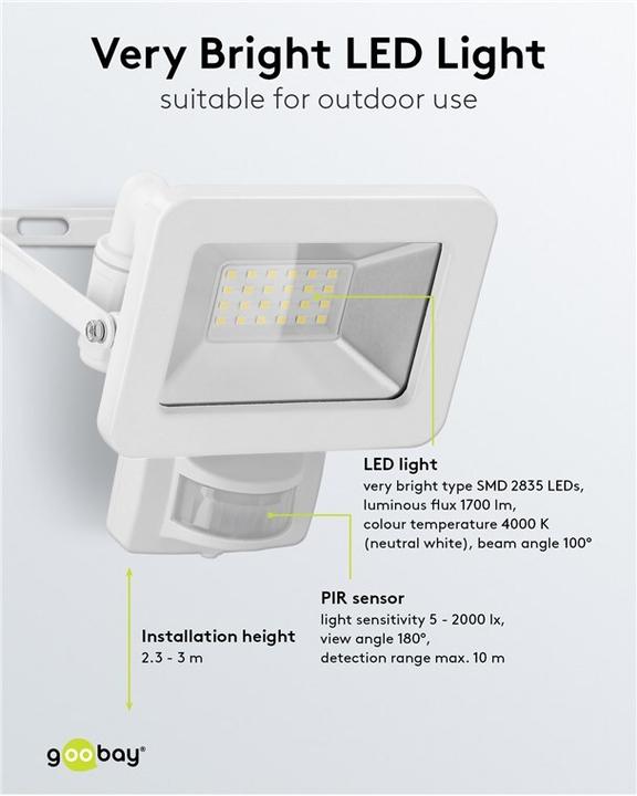 Produktbild Goobay LED-Aussenstrahler (1706 lm, IP44)